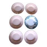 6 assiettes creuses rose Digoin Sarreguemines et Marie Louise Moulin des Loups