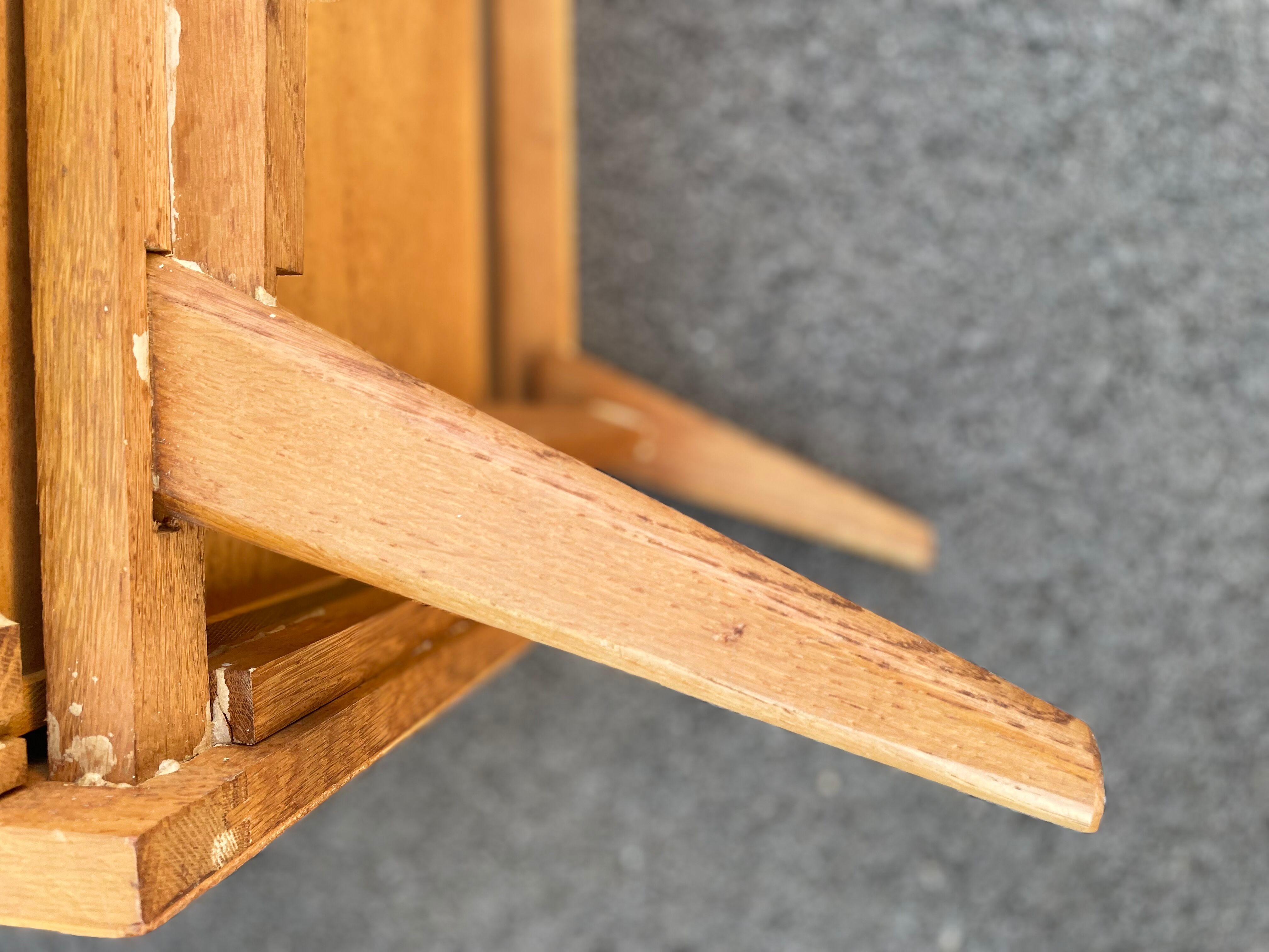 Commode bois et rotin