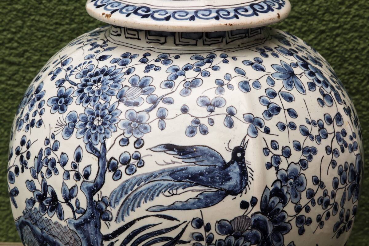 Paire de potiches couvertes, Delft, 18ème, Willem Van der Kool