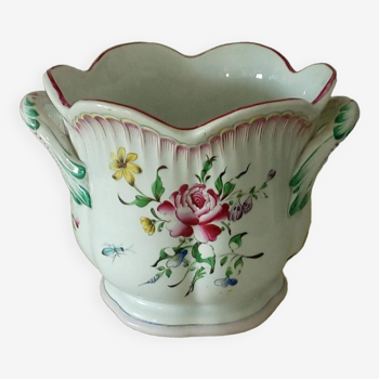 Cache pot en faience de luneville