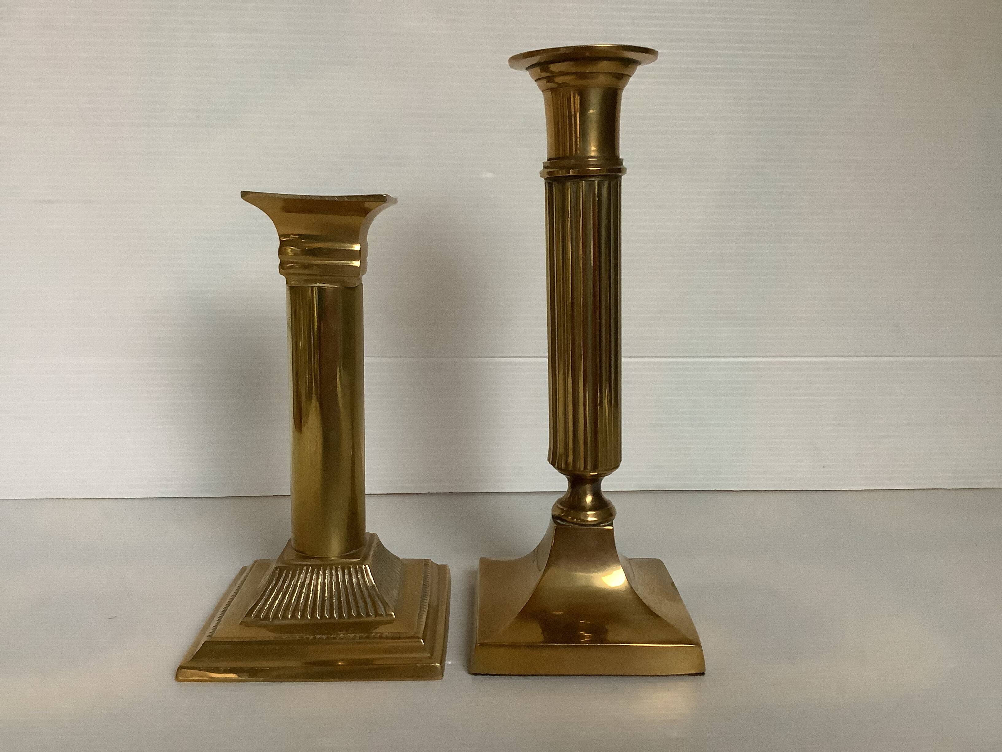Pair of brass candlesticks