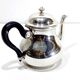 3-piece silver and ebony tea set