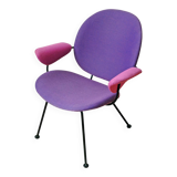 302 ARMCHAIR, HW GISPEN for Kembo, mid-century shape with bright Memphis style colors! 1 out of 2