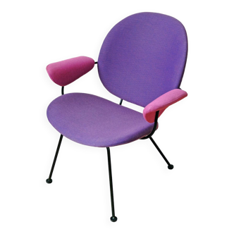 FAUTEUIL 302, HW GISPEN pour Kembo, forme du milieu du siècle avec des couleurs vives de style Memphis ! 1 sur 2