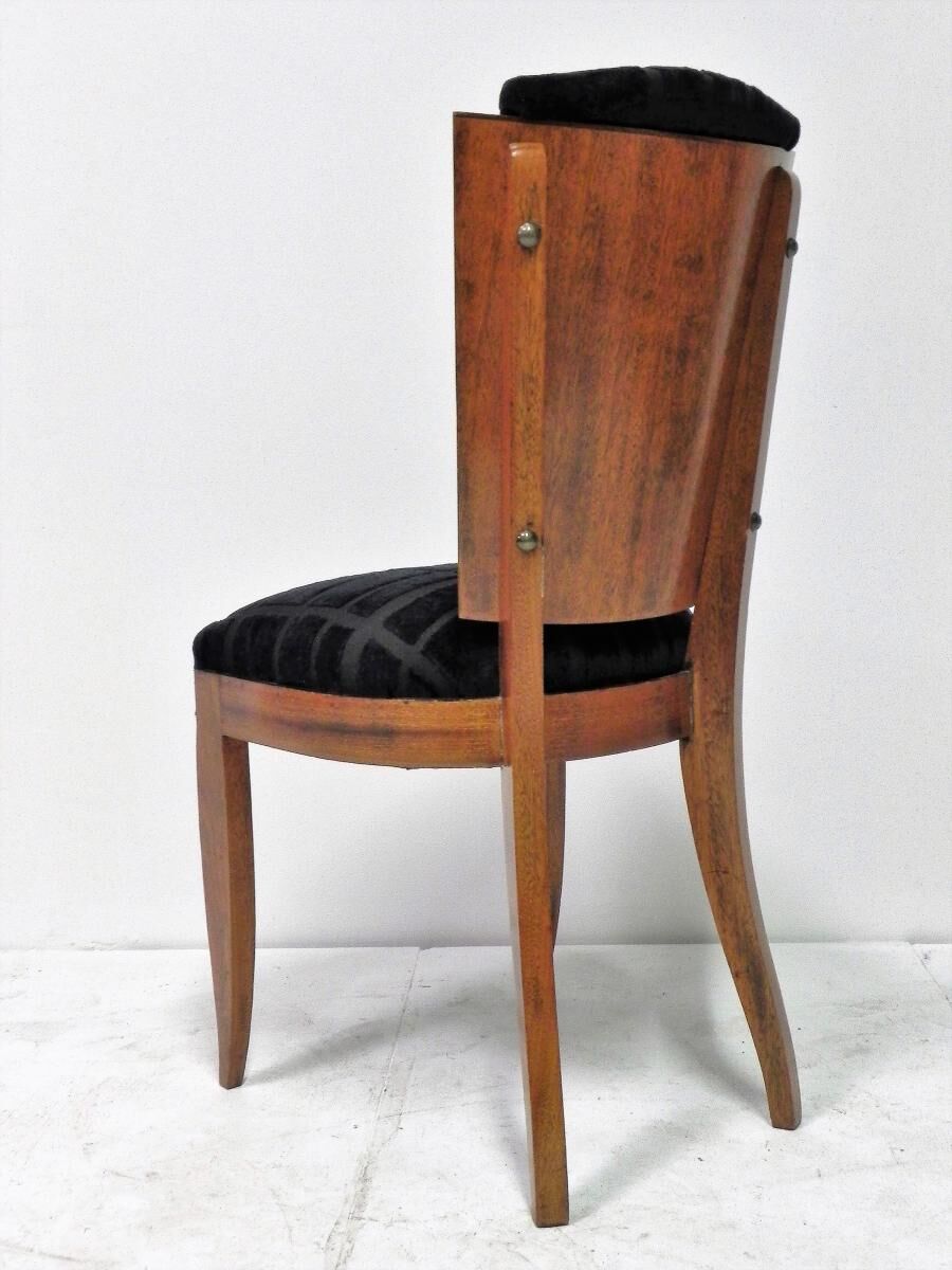 Set of six art deco chairs