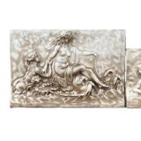 Two bas reliefs with allegorical scenes