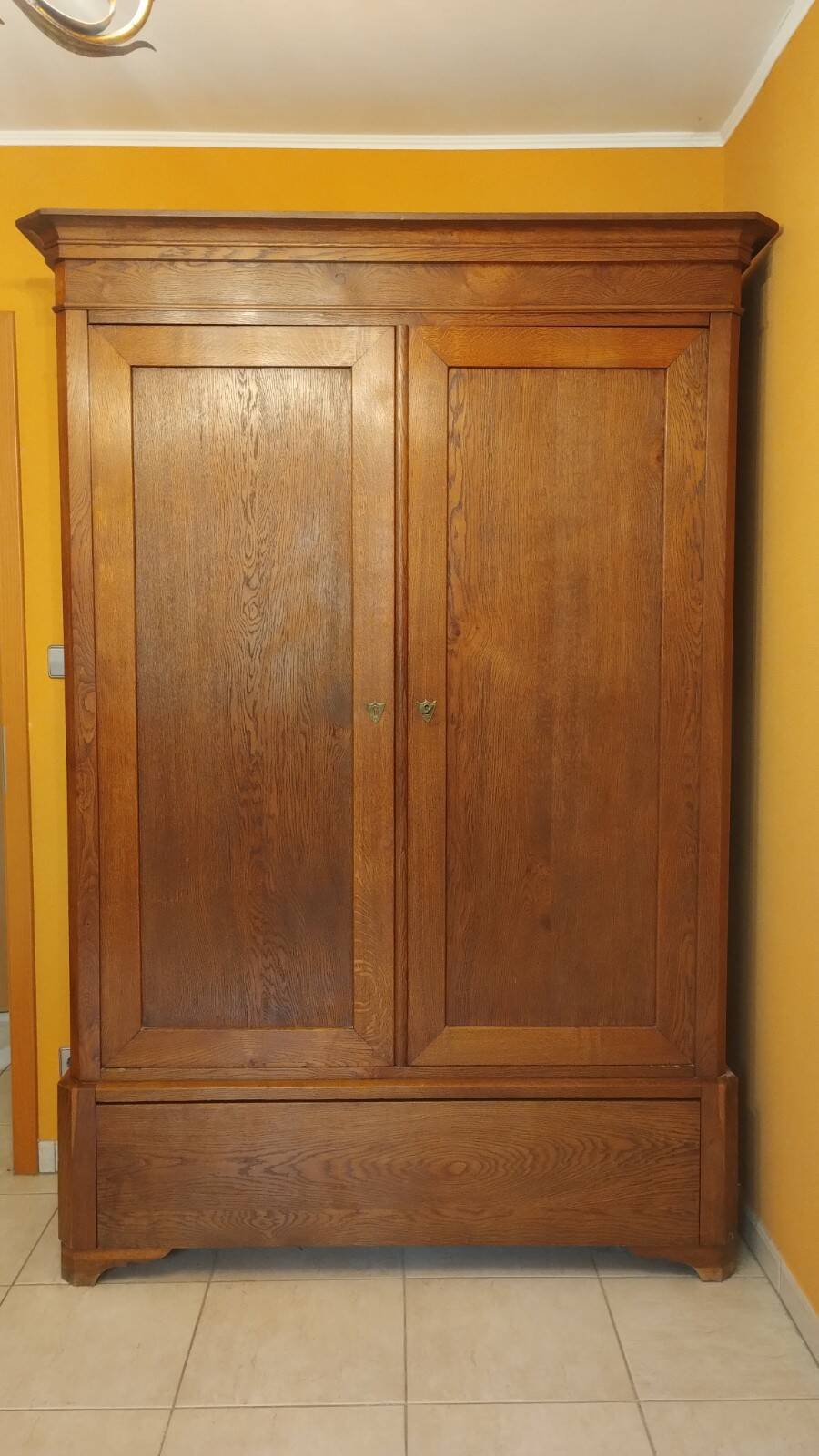 Vintage solid wood wardrobe