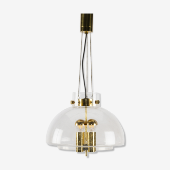 Gold vintage pendant lamp for limburg glashütte
