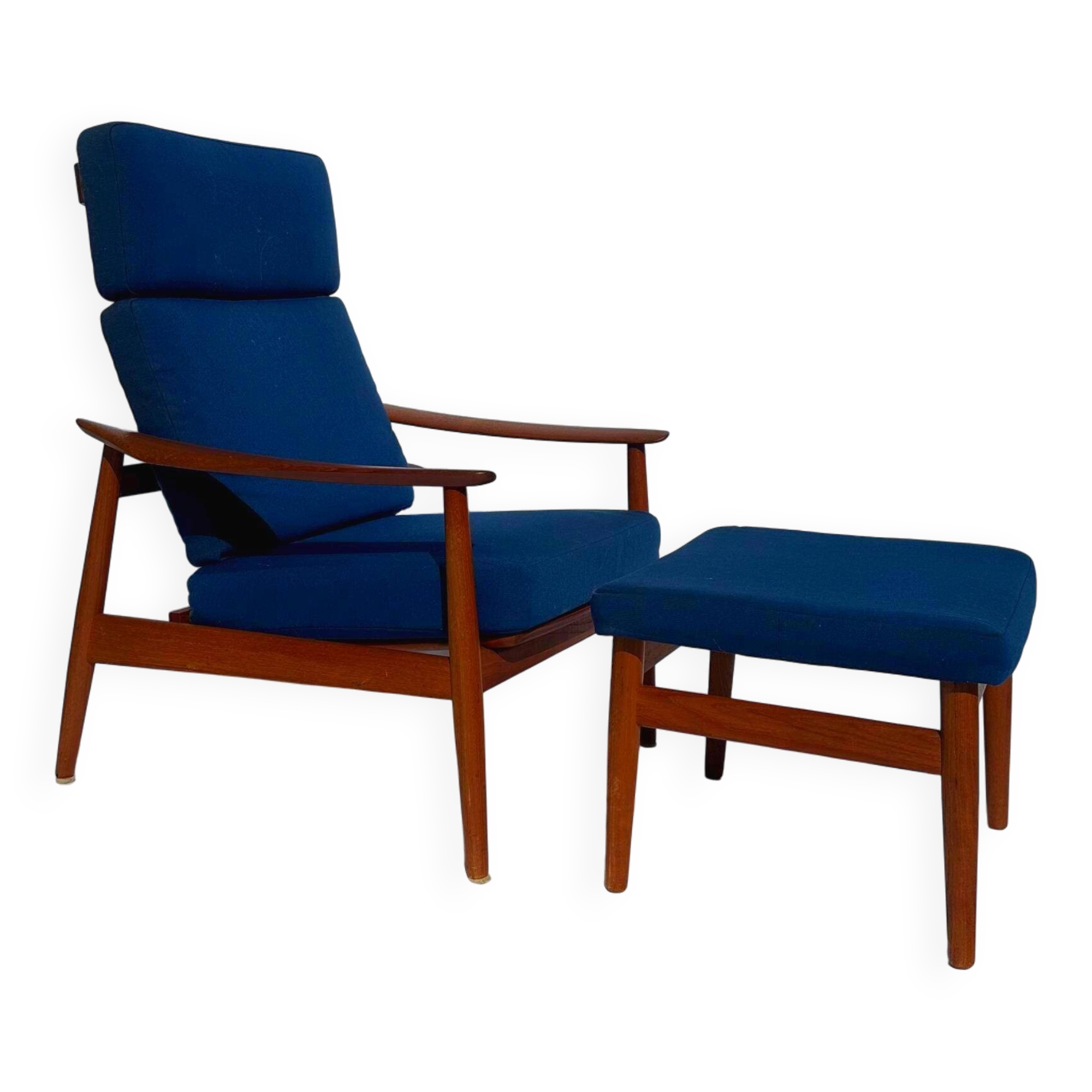 Armchair and ottoman Arne Vodder FD-164 for France & Son, 1960s