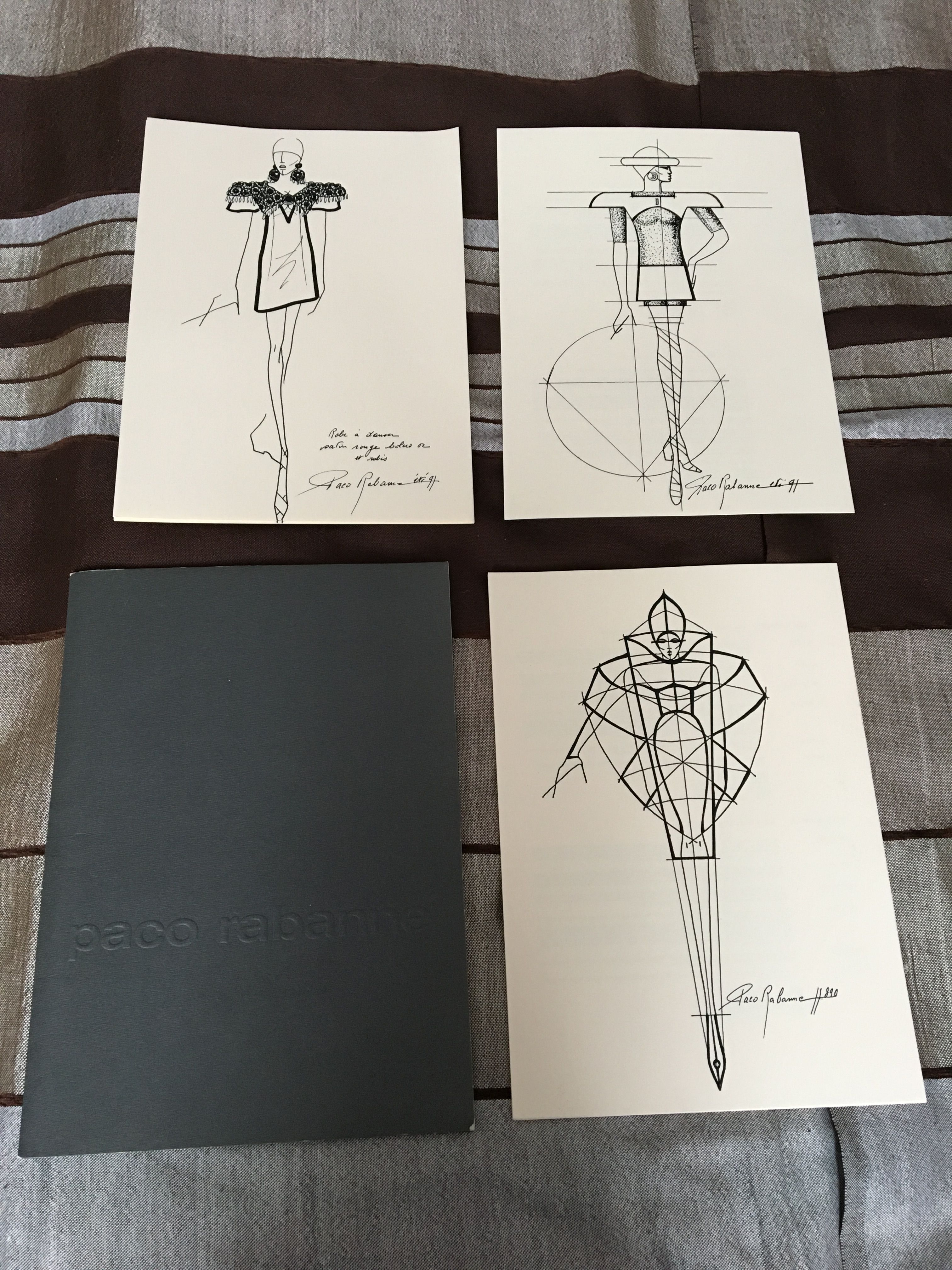 Rare and pretty press fashion illustration by Paco Rabanne. collection ...