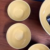 Ceramic black and yellow nuts dispender set 1960s