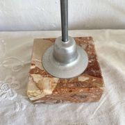 Lampe rétro abat jour franges socle en marbre