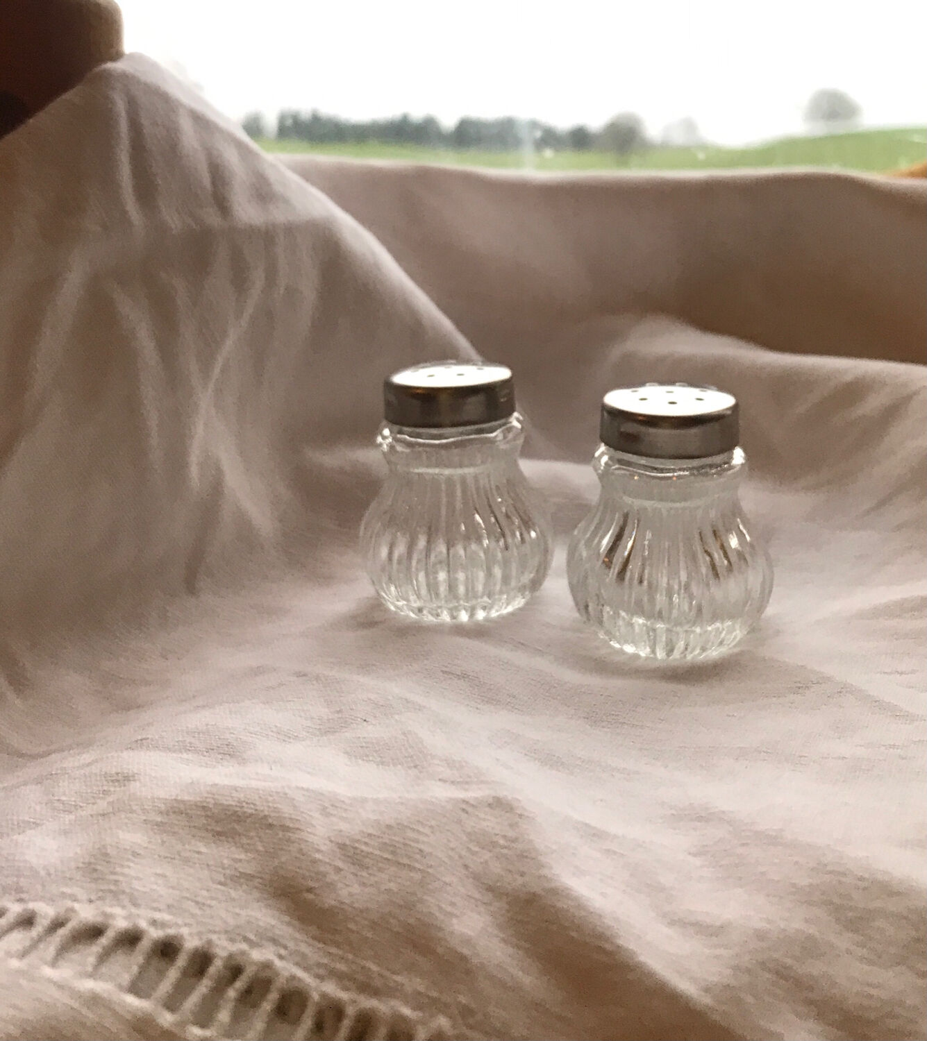 New vintage salt shaker and pepper shaker