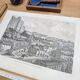 Fontebranda, Siena. Printed illustration from 1866.