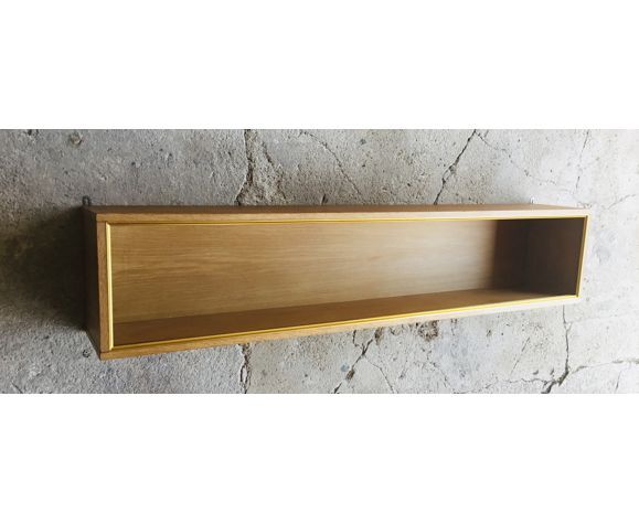 Wall box or shelf in light oak veneer - vintage - 1960