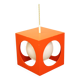 Orange Poker Dice Pendant Lamp - 1970s Space Age Lighting
