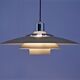 Danish hanging lamp in grey / anthracite metal, 1980s