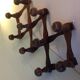 Ten-headed accordion coat holder / vintage 60s-70s