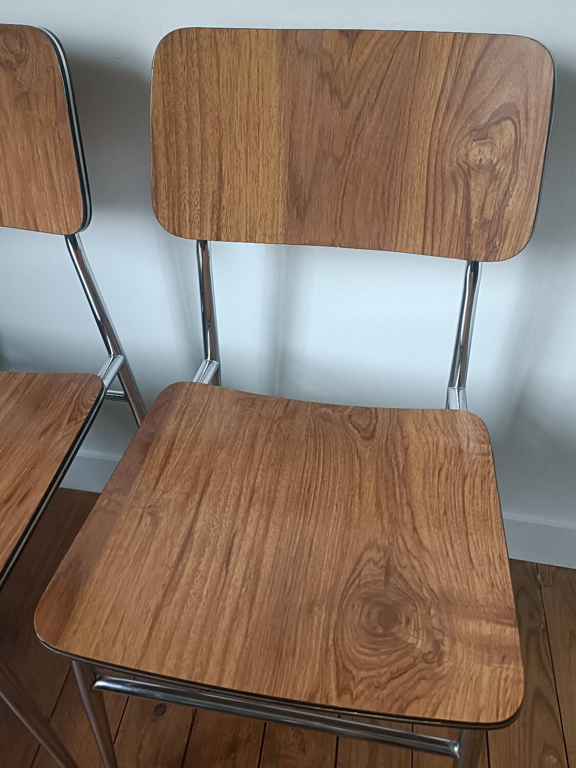 Two vintage Formica chairs