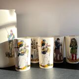 Orangeade service to vintage ceramic soldiers