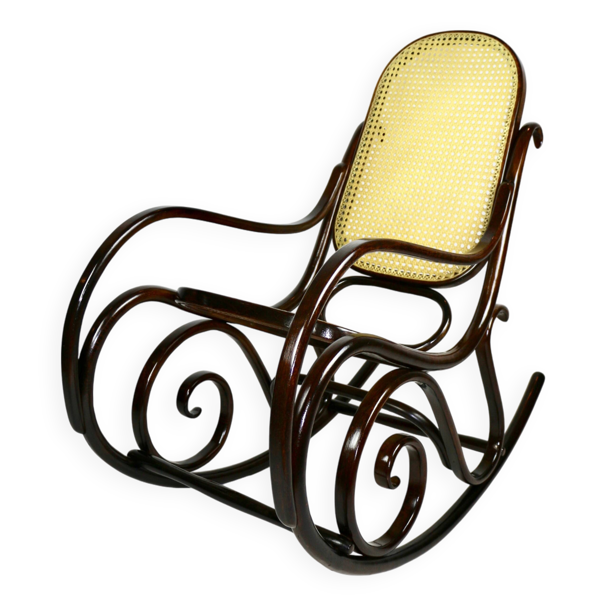 Vintage Brown Rocking Chair by Michael Thonet