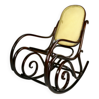 Vintage Brown Rocking Chair by Michael Thonet