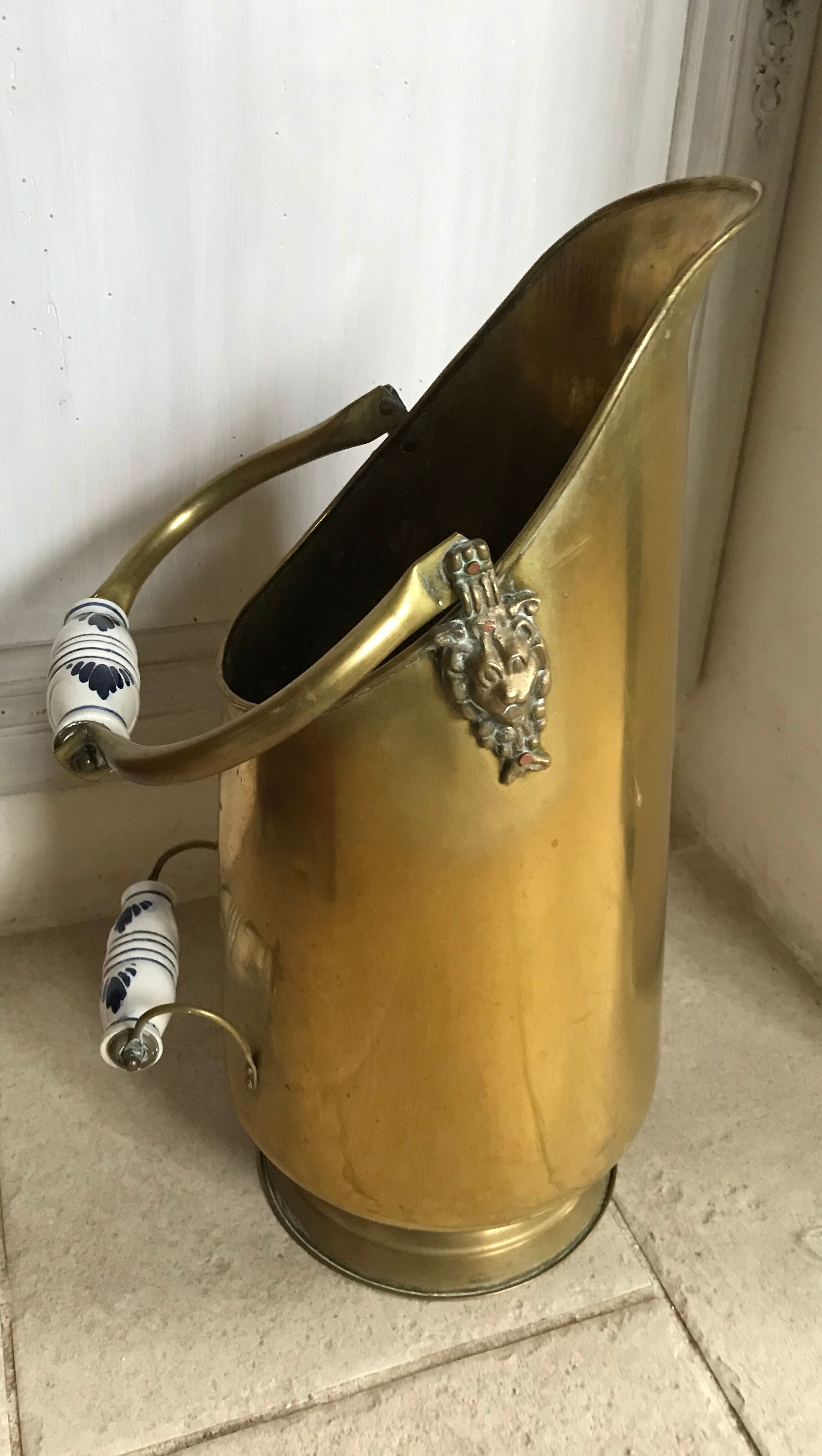 Brass coal bucket