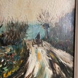 Oil on canvas landscape of Vendée