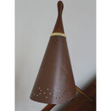 Vintage desk lamp double casserole in metal and brass, 1960