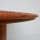 Table travertin rouge « Il Colonnato » par Mario Bellini pour Cassina