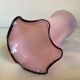 Frilly vase in pink glass paste