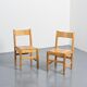 Pair of pine chairs, Maison Regain, France, circa 1970.