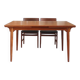 Scandinavian extendable dining table in teak from the 1960s.