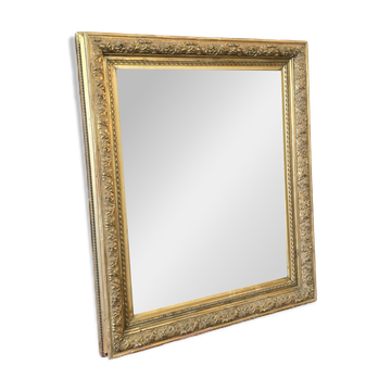 Napoleon III Mirror in Gilded Stucco Wood - 92 Cm