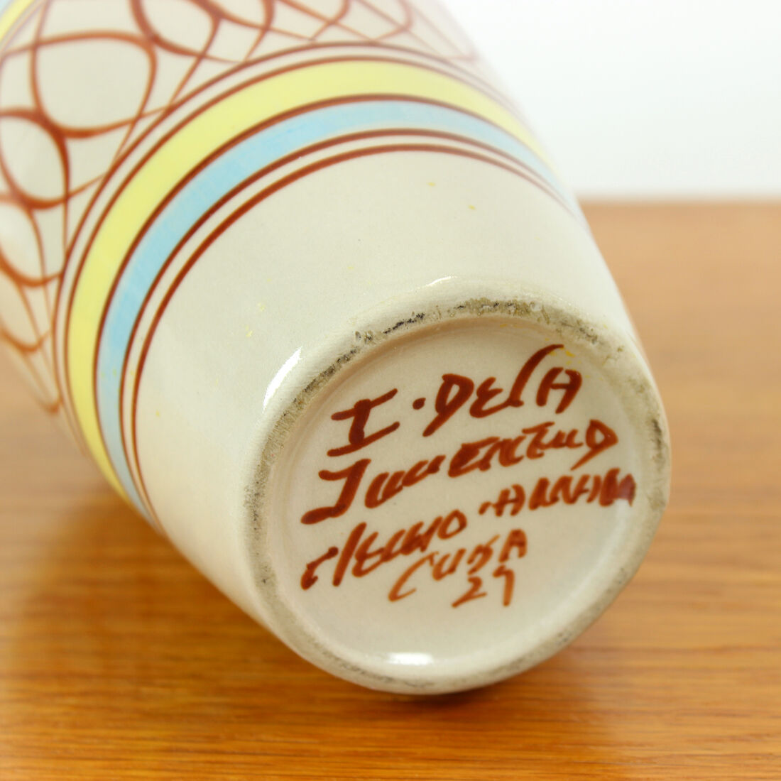 Vintage Ceramic Vase, Cuba 1924