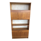 Honey-colored pine bookcase, 90s