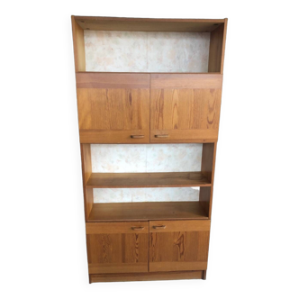 Honey-colored pine bookcase, 90s