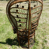 Fauteuil Emmanuelle peacock en rotin