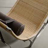 Chaise longue danoise vintage Poul Kjærholm "PK-24" en rotin, 1960