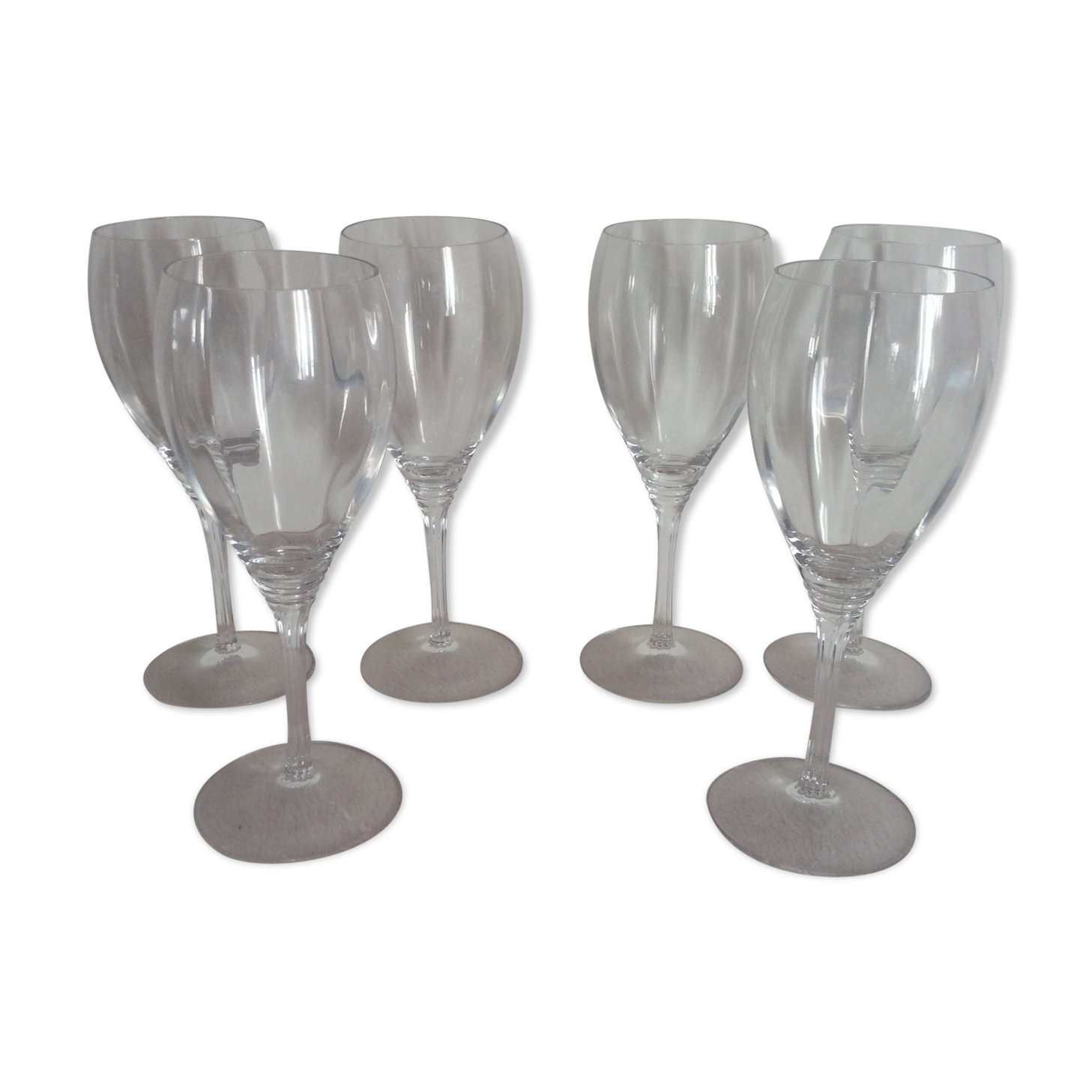 Lot of 6 water crystal of Arques glasses