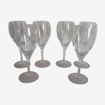 Lot of 6 water crystal of Arques glasses