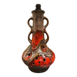 Red enamel lamp West Germany
