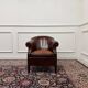Classic English Sheepskin Leather Armchairs