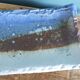 Brutalist ceramic pen holder, signed