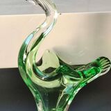 Empty pocket/Swan figurine, in the Murano style. In blown art glass. High 22 cm