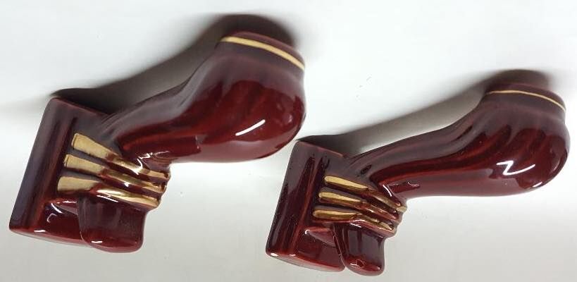 Art deco porcelain wall lamps