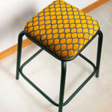 Matte and yellow black industrial stool