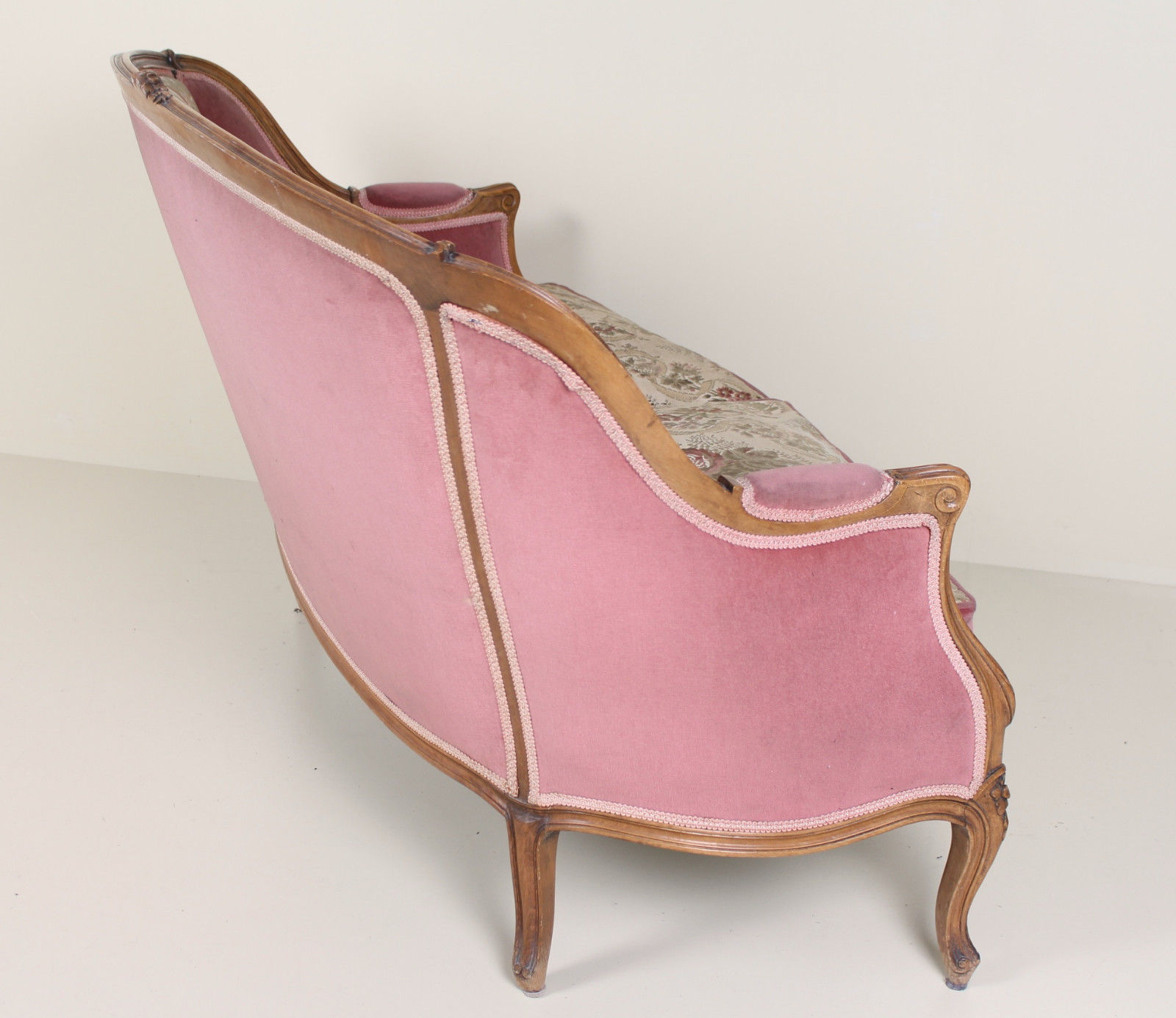 Sofa and Chair french Walnut carved