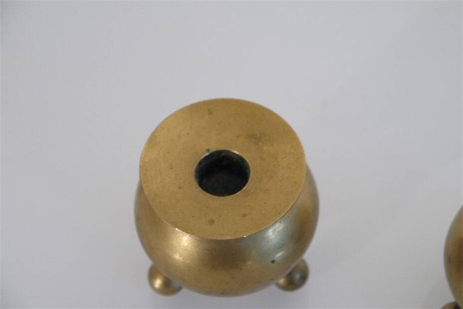 Pair of Scandinavian brass candlesticks 1960