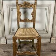 Set of 12 carved wooden chairs, Italy